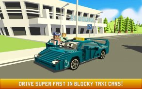 Blocky Taxi Driver: City Rush screenshot 3