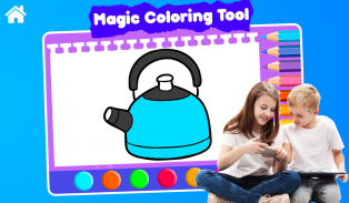 Kitchen Cooking Coloring Book - Kids Coloring Pags screenshot 0