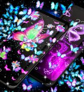 Neon-Schmetterlingshintergrund screenshot 2
