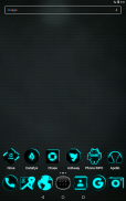 Flat Black and Cyan Icon Pack Free screenshot 19