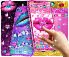 Glitter lips live wallpaper screenshot 0