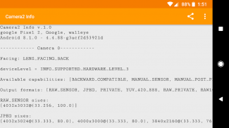 Camera2 Info screenshot 1