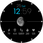 Minimal Watch Face Moon Phase screenshot 7