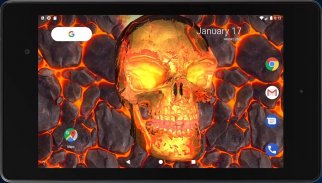 Real3d: Fire Skull live wallpaper screenshot 5