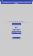 Decimal And Binary Converter screenshot 1