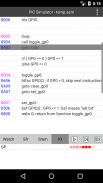 PICmicro simulator and assembler screenshot 4