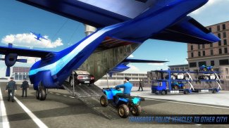 US Police ATV Quad Bike Plane Transport Game screenshot 1