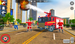 Santa Rescue Truck Driving - Rescue 911 Fire Games screenshot 8