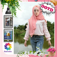 OOTD Hijab jeans Photo Editor screenshot 0