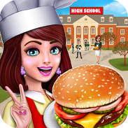 kafe sekolah tinggi: permainan memasak burger screenshot 15
