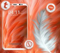 Orange Feather Launcher Theme screenshot 4