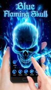 3D Blue Flaming Skull Theme Launcher screenshot 2