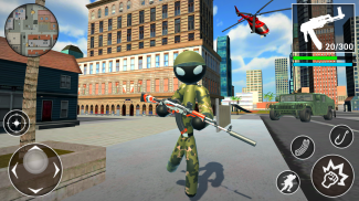 US Army Stickman Counter Rope Hero 3D screenshot 9