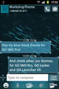 Tema preto azul GO SMS Pro screenshot 0