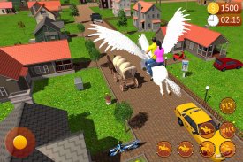 Unicorn Horse Taxi Driving 3D screenshot 0