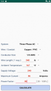 NEC Voltage Drop Calculator screenshot 1