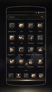 Luxo tema 3D preto dourado screenshot 5