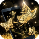 Mariposa del oro papel pintado en vivo Icon