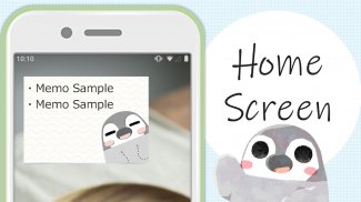 メモ帳 ぺそぎん 可愛いメモ帳ウィジェット screenshot 4