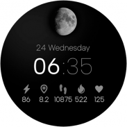 Minimal Watch Face Black screenshot 5