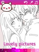 Anime Manga Coloring Pages with Animated Effects screenshot 1