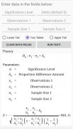 Statistical Test Calculator screenshot 1