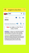 English to Zulu Dictionary screenshot 2