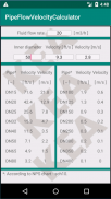 Pipe flow velocity calculator screenshot 1