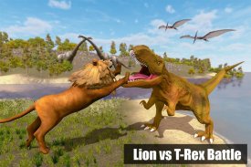singa liar vs dinosaurus: hidup pertempuran pulau screenshot 2