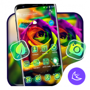 Colorful Rose APUS Launcher theme screenshot 2