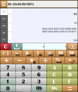 Calculator (HEX,BIN,DEC,OCT) screenshot 3