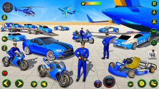 Police Plane Transporter Jogo screenshot 3