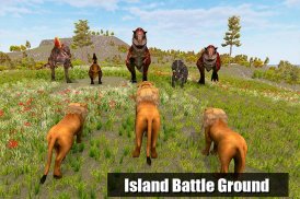 singa liar vs dinosaurus: hidup pertempuran pulau screenshot 6