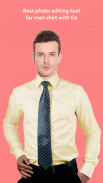 Man Shirt with Tie Photo Edito screenshot 1