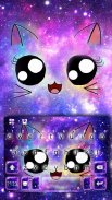 ثيم لوحة المفاتيح Galaxy Cute screenshot 0