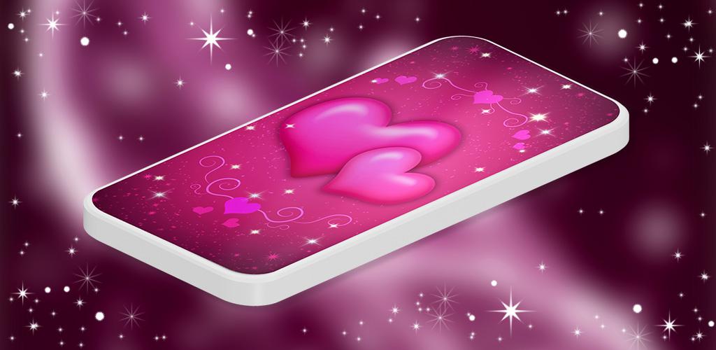 Golden Renaissance Heart on Pink Live Wallpaper - free download