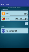 Bitcoin x Zimbabwe Dollar screenshot 1