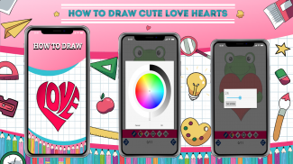 Learn how to draw hearts step by step screenshot 0
