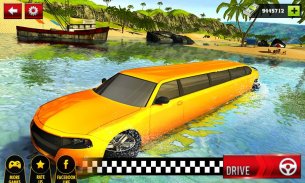 Beach Water Surfer Limousine Car Driving Simulator screenshot 0