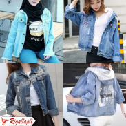 Design of women's denim jeans jacket screenshot 0