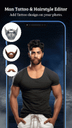 Man Tattoo & Hairstyle Editor screenshot 1