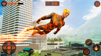 لهب سرعة البطل: الطيران الشعلة بطل ألعاب الروبوت screenshot 3