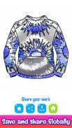 Tie & Dye Shirts by Number: Dresses Coloring Book screenshot 2