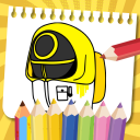 Among Us Coloring Book: 2d/3d Icon