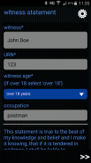 Déclaration des témoins screenshot 2