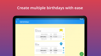 Birthday calendar screenshot 7