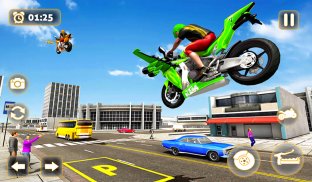 Flying Taxi: Bike Flying Games screenshot 3