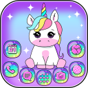 Pink Unicorn Theme Launcher Icon