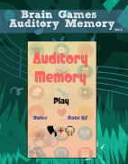 Brain games - Auditory Memory screenshot 0