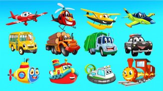 Toddler car games - car Sounds Puzzle and Coloring screenshot 4